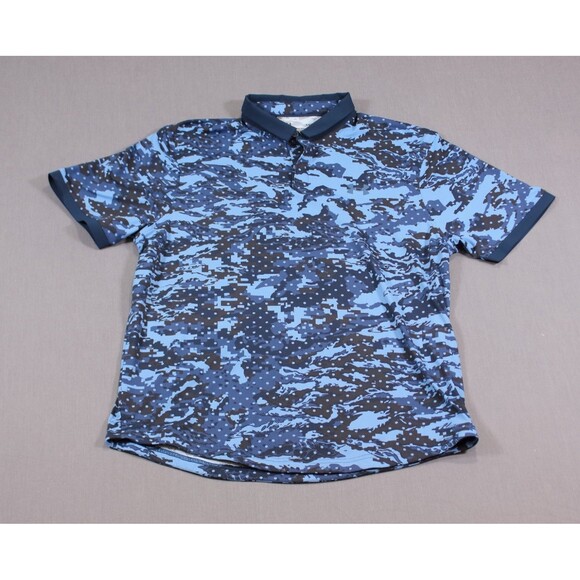 Under Armour Other - Under Armour Polo Mens Blue Camo Iso Chill Breathable Golf Performance Shirt L